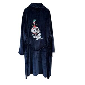 NEW Ed Hardy Punk Tattoo You Skull Navy Robe One Size